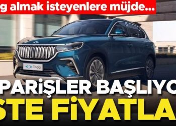 Togg almak isteyenler dikkat! Siparişler başlıyor….İşte Togg fiyatları