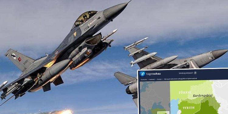 Türkiye’nin hava harekatı dünya manşet… Alman gazeteden skandal harita