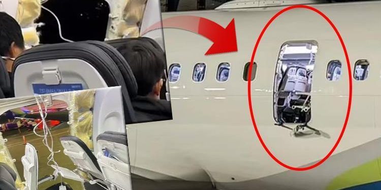 Uçak havadayken acil çıkış kapısı patladı! Yolcular o anları anlattı: ‘Soluma baktım, yan taraftaki duvar yok olmuştu’