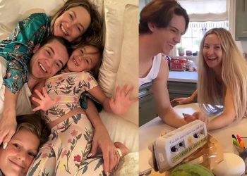 Ünlü oyuncu çocuklarını mutfağa soktu: Çalışan anne olmak kolay mı sandınız!