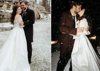 Ünlü oyuncu, yeşil gözlü sevgilisiyle kar altında evlendi: Bu yaşa kadar bekardım, zira seni bekliyordum