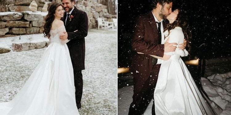 Ünlü oyuncu, yeşil gözlü sevgilisiyle kar altında evlendi: Bu yaşa kadar bekardım, zira seni bekliyordum