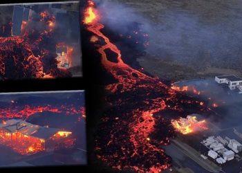 Yanardağdan fışkıran lavlar konutları yuttu! İzlanda’da durum çok kasvetli: Ne kadar süreceği bilinmiyor