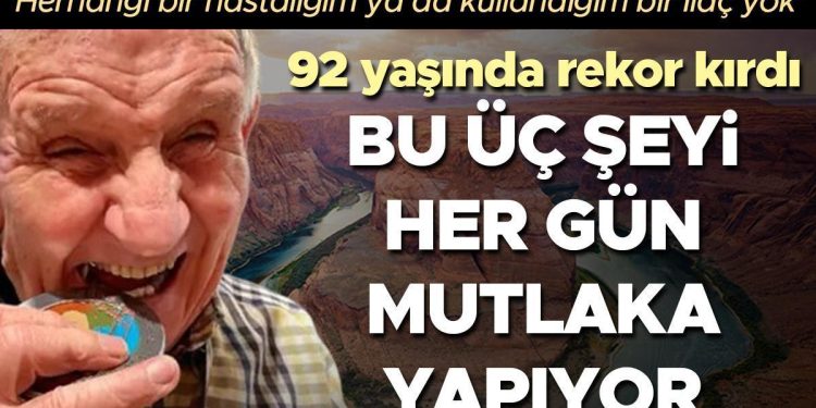 92 yaşında Guinness Rekorlar Kitabı’na girdi! Sağlıklı olmasını sağlayan üç şeyi açıkladı ‘Şu an rastgele bir hastalığım ya da kullandığım bir ilaç yok’