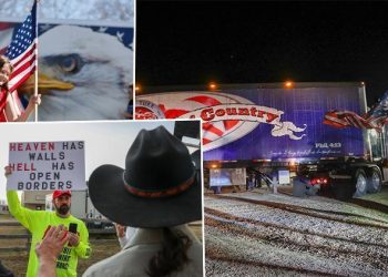 ABD’de ‘göçmen’ protestosu: Yüzlerce tır ve kamyonun oluşturduğu konvoy sonda