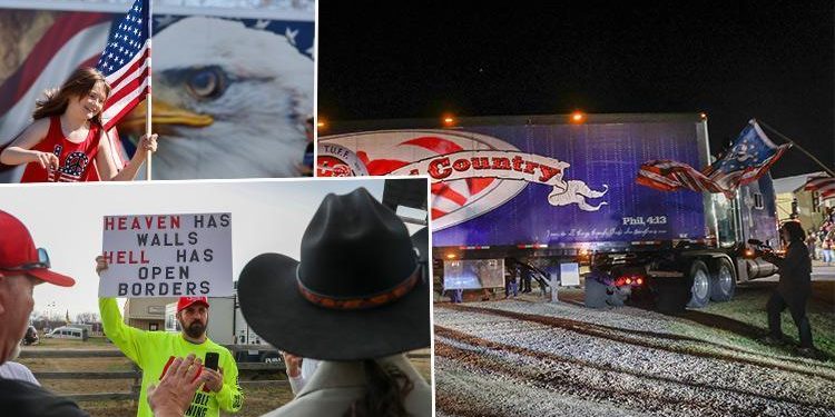 ABD’de ‘göçmen’ protestosu: Yüzlerce tır ve kamyonun oluşturduğu konvoy sonda