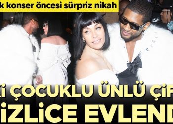 Büyük konser öncesi sürpriz nikah! İki çocukları olan ünlü çift Las Vegas’ta gizlice evlendi