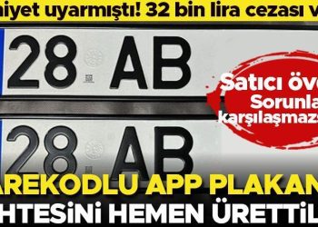Emniyet uyarmıştı! 32 bin lira cezası var… e-Ticaret sitelerinde düzmece karekodlu APP plakalar satılıyor