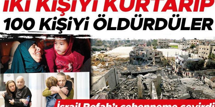 İki kişiyi kurtarıp 100 kişiyi öldürdüler