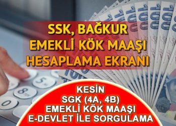 KESİN KÖK MAAŞ HESAPLAMA ŞUBAT 2024 (Yeni sayılar e-Devlet ekranında) || SSK, BAĞKUR kök maaşı nasıl bulunur, nereden öğrenilir? 7500 TL emekli kök maaşı ne kadar oldu?
