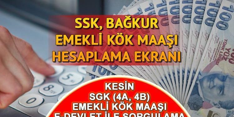 KESİN KÖK MAAŞ HESAPLAMA ŞUBAT 2024 (Yeni sayılar e-Devlet ekranında) || SSK, BAĞKUR kök maaşı nasıl bulunur, nereden öğrenilir? 7500 TL emekli kök maaşı ne kadar oldu?