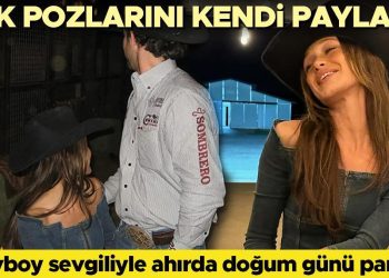 Kovboy sevgilisiyle memnunluğu tekrar buldu: Aşk pozlarını bu sefer kendi paylaştı