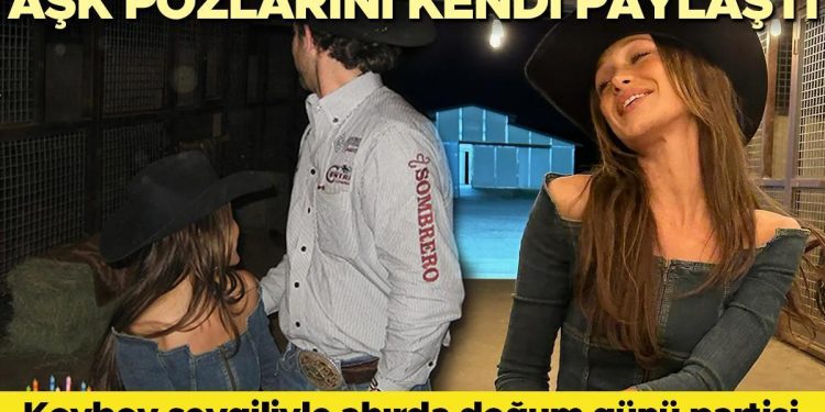 Kovboy sevgilisiyle memnunluğu tekrar buldu: Aşk pozlarını bu sefer kendi paylaştı