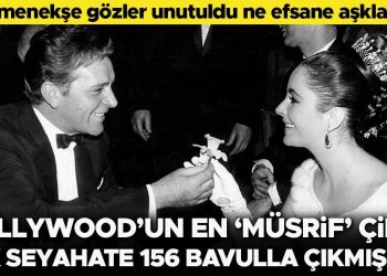 Ne menekşe gözleri ne de büyük aşkları unutuldu… Hollywood’un en ‘müsrif’ çifti seyahate 156 bavulla çıkıyormuş!