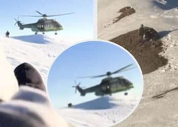 Nefes kesen operasyon! Helikopter tek teker üzerinde durarak 6 dağcıyı kurtardı