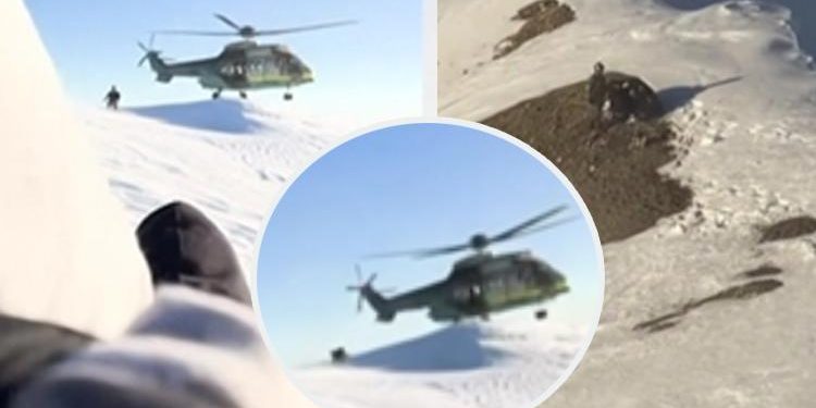 Nefes kesen operasyon! Helikopter tek teker üzerinde durarak 6 dağcıyı kurtardı