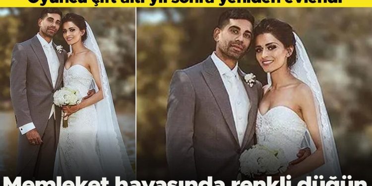 Oyuncu çift altı yıl sonra bir daha evlendi… Memleket havasında renkli düğün