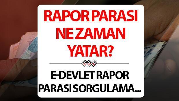 Rapor parası ne vakit yatar ve nereden, nasıl sorgulanır? E-Devlet Rapor parası sorgulama ekranı