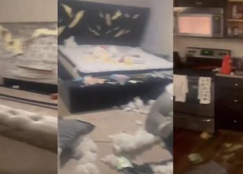 Sevgililer Günü’nde armağan almayan erkek arkadaşının konutunu harabeye çevirdi! Toplumsal medyanın konuştuğu intikam…