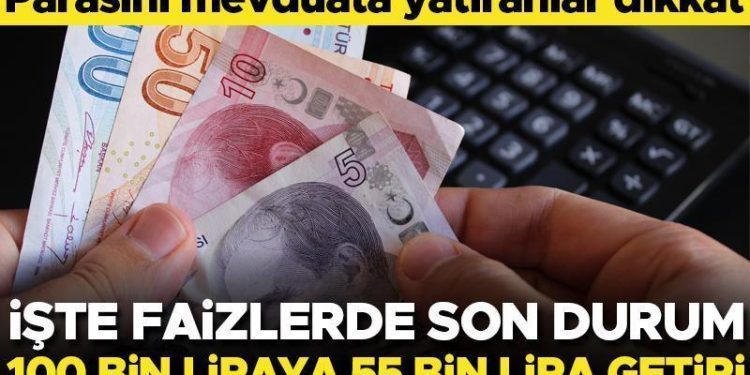 Son dakika… Mevduat sahipleri dikkat! İşte faizlerde son durum… 100 bin liraya 55 bin lira faiz