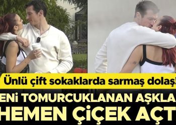Ünlü çiftin ilgisi dolu dizgin… Yeni tomurcuklanan aşk hemen çiçek açtı: Taze sevgililer sokaklarda sarmaş dolaş!