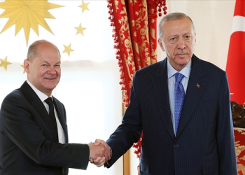 Cumhurbaşkanı Erdoğan, Scholz’u kabul etti