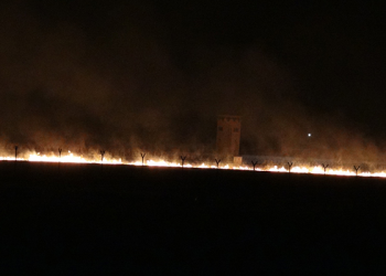 Kilis’e roket düştü: Bölgede yangın çıktı