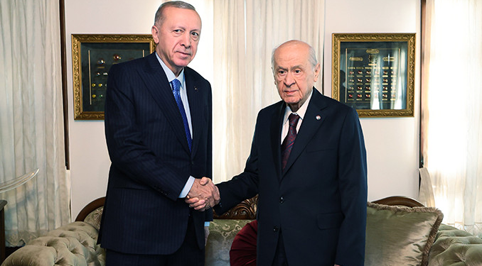 Cumhurbaşkanı Erdoğan, Bahçeli ile bir araya geldi
