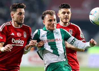 Konyaspor 9 kişiyle Beşiktaş’ı devirdi