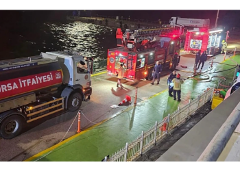 BUDO feribotunda yangın paniği: Yolcular tahliye edildi