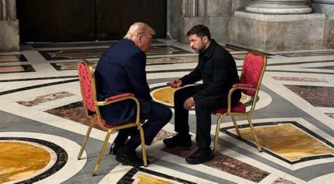 Bazilikada sürpriz buluşma! Zelenskiy: Trump ile koşulsuz ateşkesi görüştük