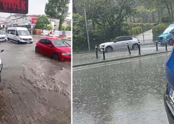 İstanbul yağışa teslim: Dolu vurdu, caddeler göl oldu