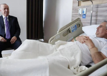 Erdoğan, deniz kazasında yaralanan Yalçın’ı ziyaret etti