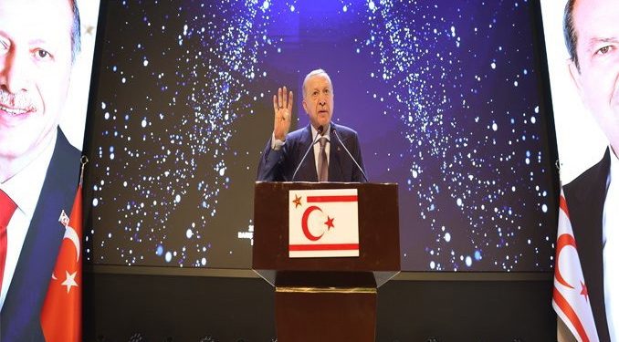 Erdoğan, KKTC’de iki devletli çözüm çağrısını yineledi